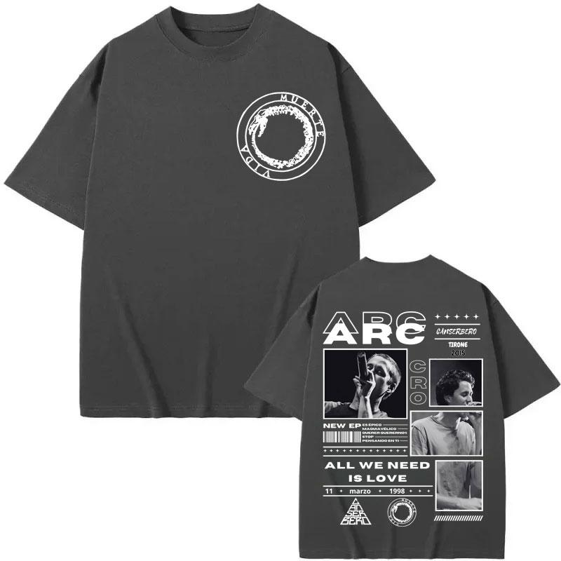 Canserbero All We Need Is Love Muerte Vida Tshirt Fashion Hip Hop Short Sleeve TShirt Men Women Oversized Cotton Tshirts