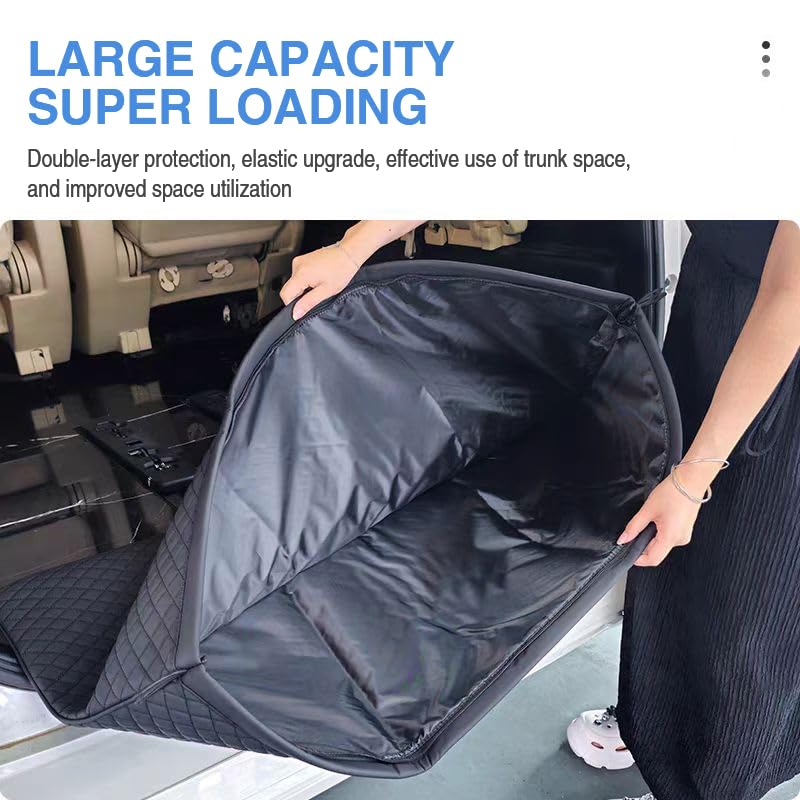 Toyota Series Trunk Storage PU Multifunctional Back Door Large Capacity Storage Fits 2015 and later Black Alphard/Vellfire 40/30 Pocket, Leather,