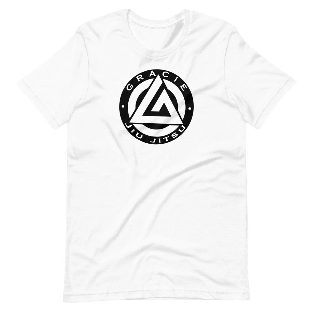 

GRACIE JIU JITSU White Tee Short-Sleeve Unisex 100% Cotton T-shirt Mens Tees Top XL