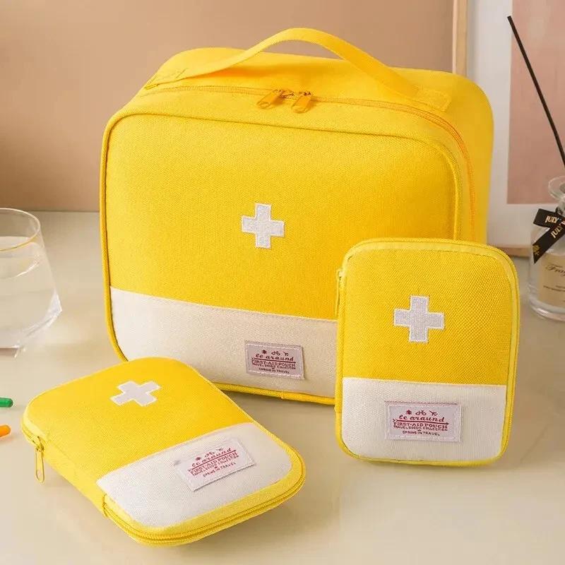 3Pcs Portable Multifunctional Medical Storage Bag – Camping & Travel First Aid Kit Organizer, Home & Outdoor Pill Case
