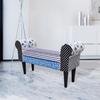Tabouret de style pastoral de couleurs bleu et blanc