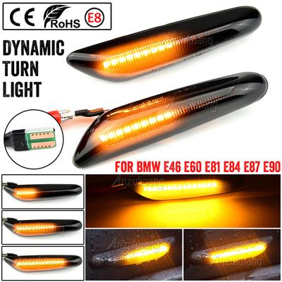 2 Stück LED Dynamische Seitenmarkierungsleuchte Blinkerleuchte Blinker Lampe Signalleuchte Für BMW E90 E91 E92 E93 E60 E87 E82 E46