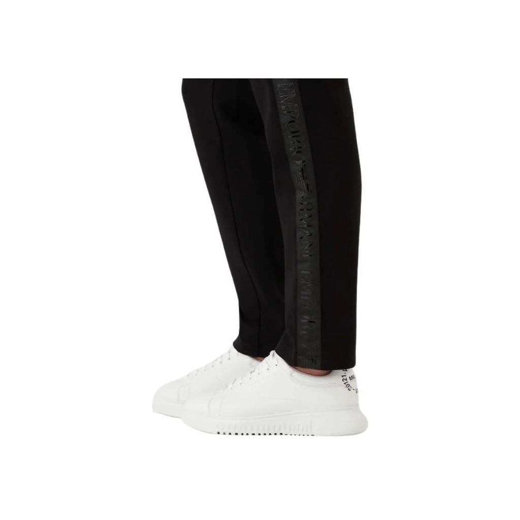 Emporio Armani Letter Logo Woven Elastic Mid-Waist Knitted Sports Pants Women bottoms Black 6L2P6C-1JHSZ-0999