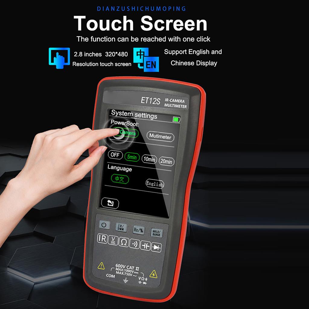   Digital Thermal Imager Multimeter 2.8inch Color Display 90*120 Thermal Imaging   6000 Counts Multimetro with Voltage Current Resistance Capac