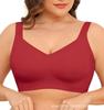 OEAK Reggiseno in Gel Wireless da Donna Taglie Forti Supporto Senza Cuciture Copertura Completa Push-Up Comodo Senza Ferretto