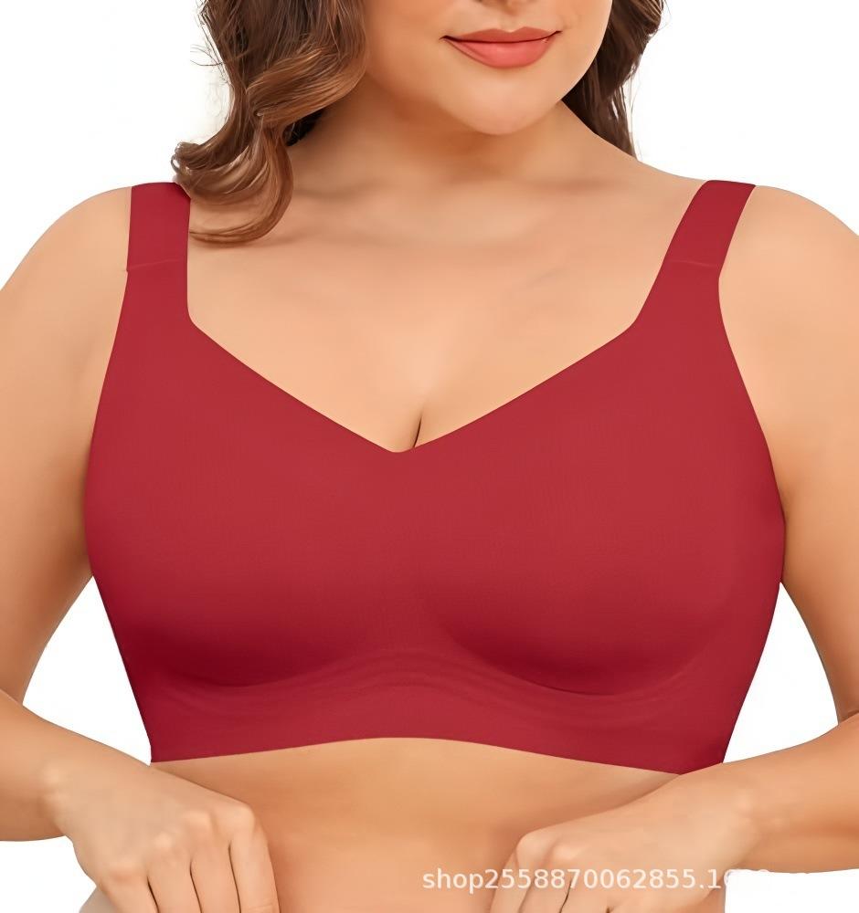 OEAK Reggiseno in Gel Wireless da Donna Taglie Forti Supporto Senza Cuciture Copertura Completa Push-Up Comodo Senza Ferretto