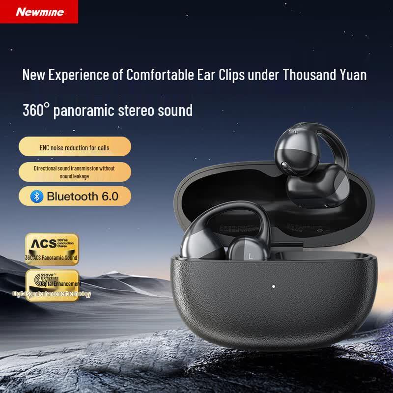 Newman Open-Ear Clip-On Bluetooth Earbuds