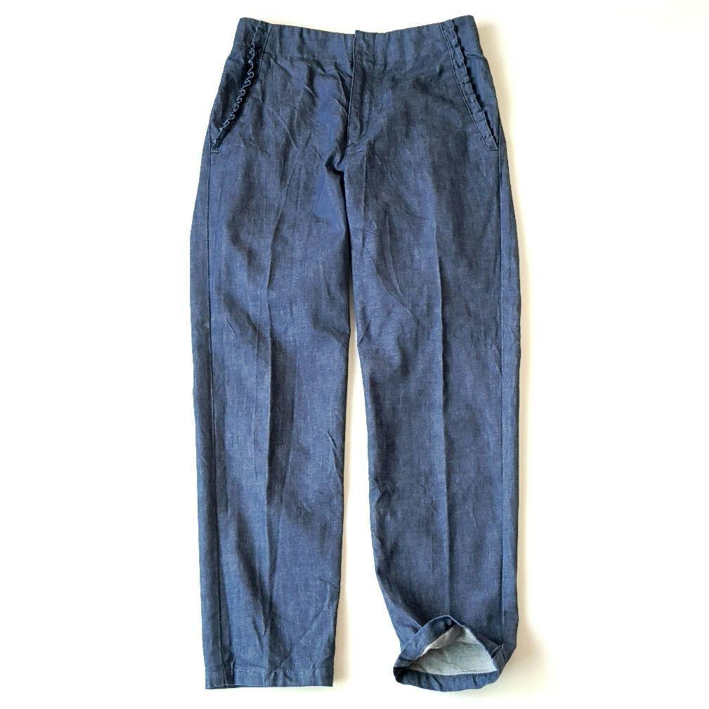 [Very Popular Good Condition] IENA Frill Pocket Pants Denim 36