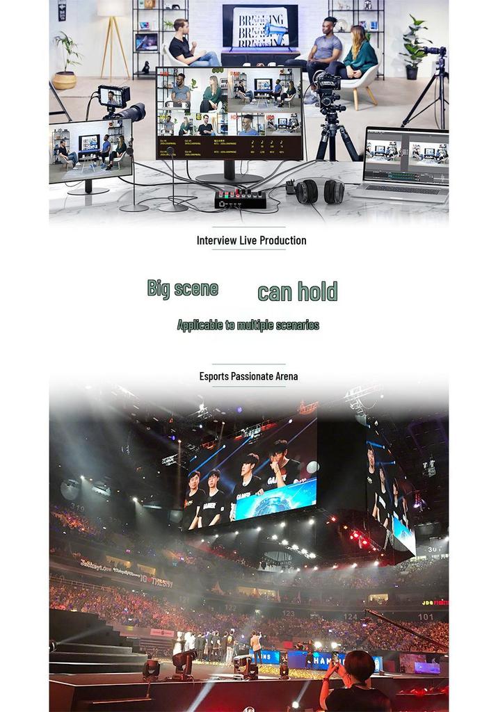 4x2 HDMI Switcher with Type-C Capture & OSD Display - 4-Channel Game Switch