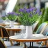 35cm Artificial Fall Flowers Adjustable Durable Faux Lavender Flowers Lifelike Faux Plants Thanksgiving Decoration