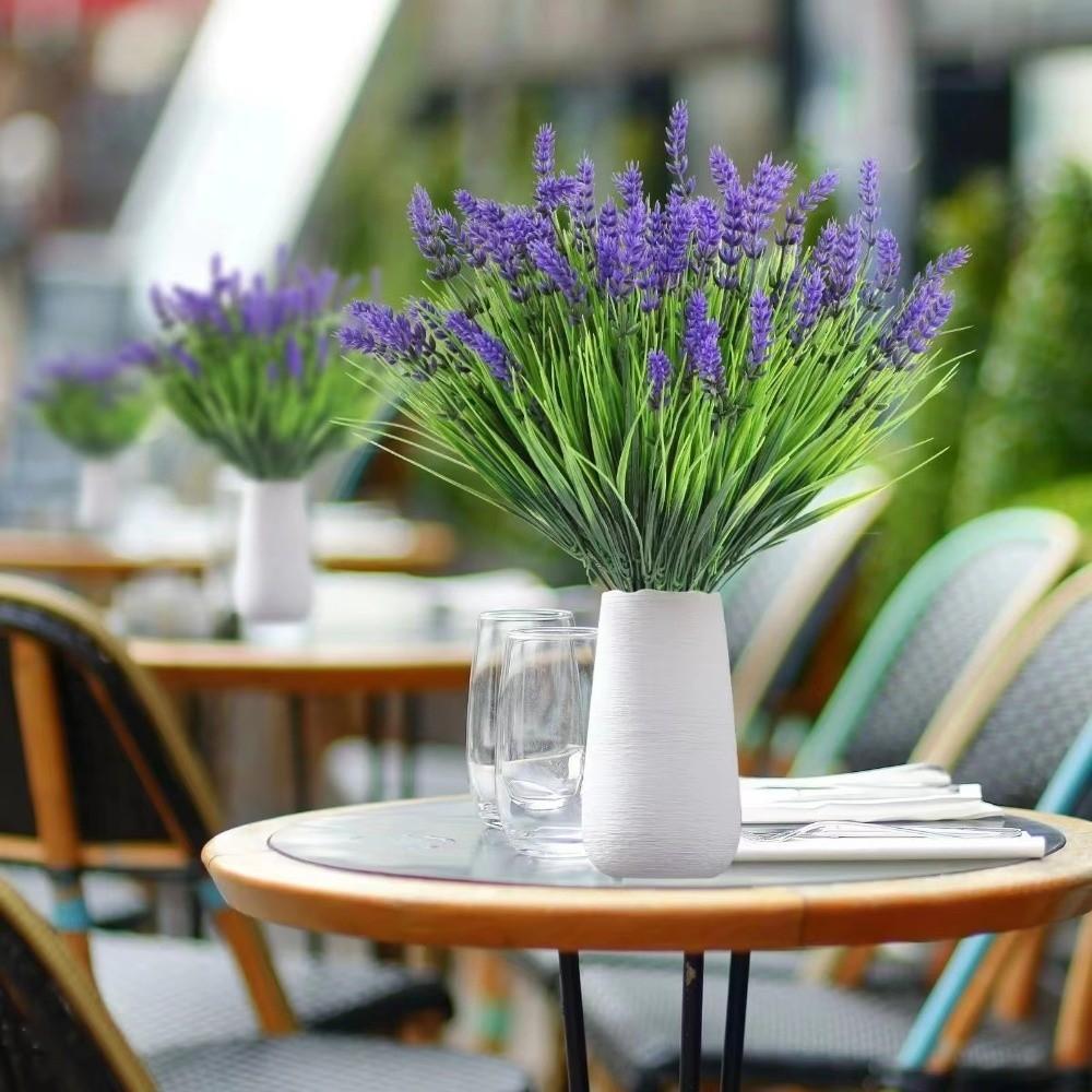 35cm Artificial Fall Flowers Adjustable Durable Faux Lavender Flowers Lifelike Faux Plants Thanksgiving Decoration