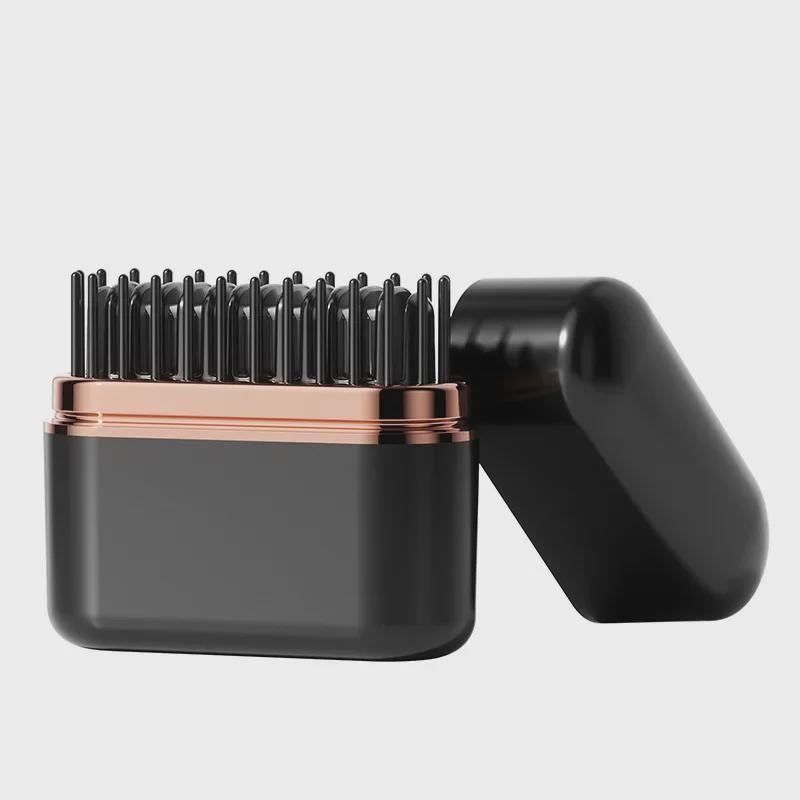 Mini Wireless Hair Comb & Curler: Gentle, Ionic Heat-Free Styling for Effortless, Safe Straightening & Curling