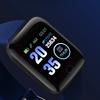 Smartwatch 116Plus D13 Sport-Armband Laufen Fitness-Monitor Herzfrequenz messen Nachrichten-Erinnerung Herren Smartwatch Damen Uhr