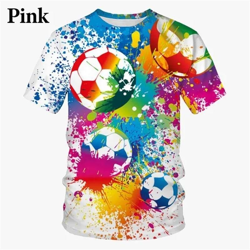 Unisex Casual Sports T Shirt For Men 3d Print Kids Football Graphic T-shirt Short Sleeve Oversized Men T-shirts Streetwear