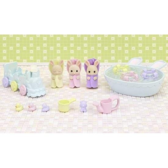 Sylvanian Families DollFurniture Set Milk Rabbits Triplet Favorite Bath DF-22 ST Mark Certified 3 Years Up Toy Dollhouse EPOCH