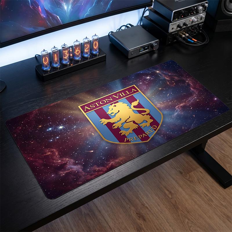 Tappetino per Mouse Grande Stampa Calcio Aston Villa, Tappetino Esteso Antiscivolo per Scrivania da Gioco per Ufficio Casa