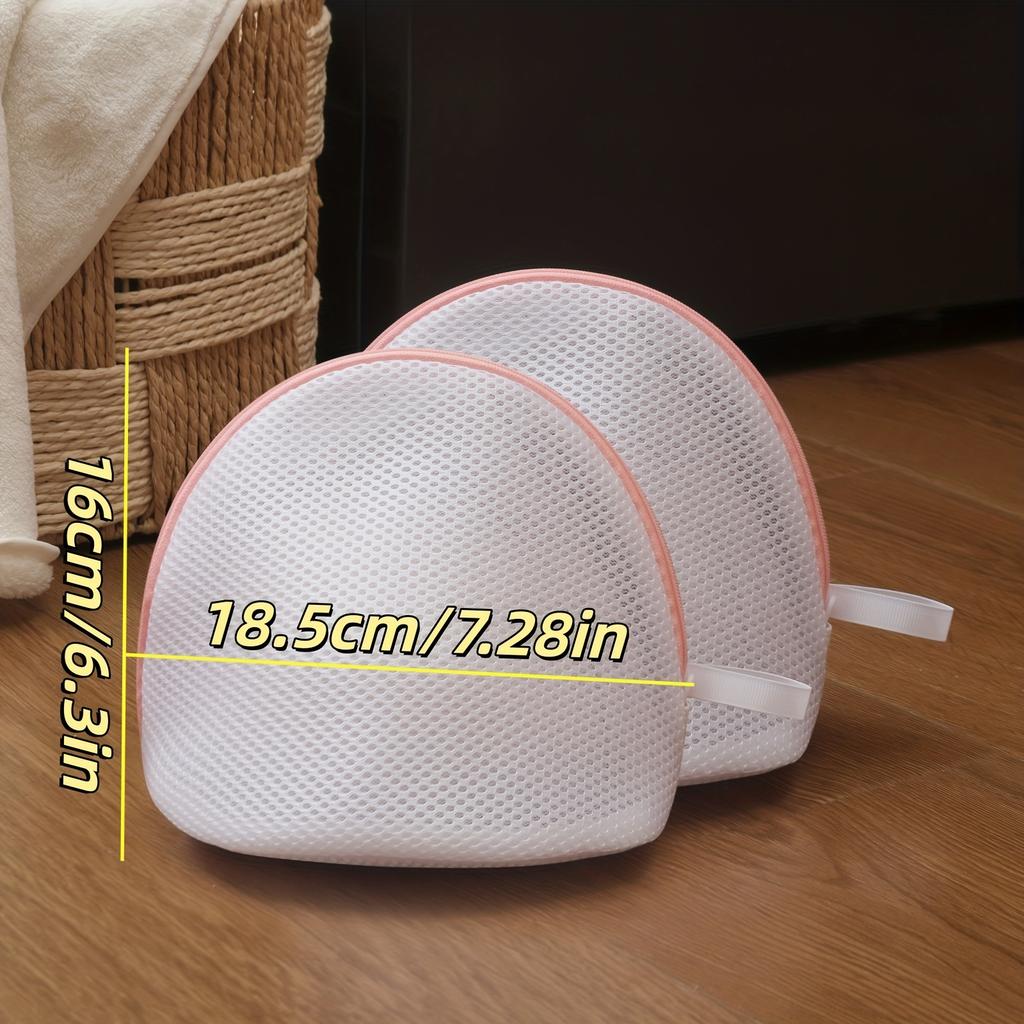 Underwear Wash Bag Semicircular Bra Laundry Bag Zippered Bras Socks Small Items Anti-Tangle Deformation Protection Storage Bag