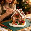 Festive Plaster Models for Painting DIY Christmas Kit Cute Xmas Tree House Santa Snowman Creative Art Projects Adults Figurine Craft Set Holiday
