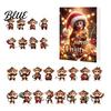 Cartoon Monkey Decor Christmas Advent Calendar 24 Days Countdown Calendar with 2D Acrylic Tree Decoration Ornament Funny Animal Xmas Hanging