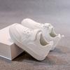 Children's Little White Shoes 2025 Spring and Summer New Girls' White Sports Shoes Students Breathable Net Shoes Boys' Casual Board Shoes
