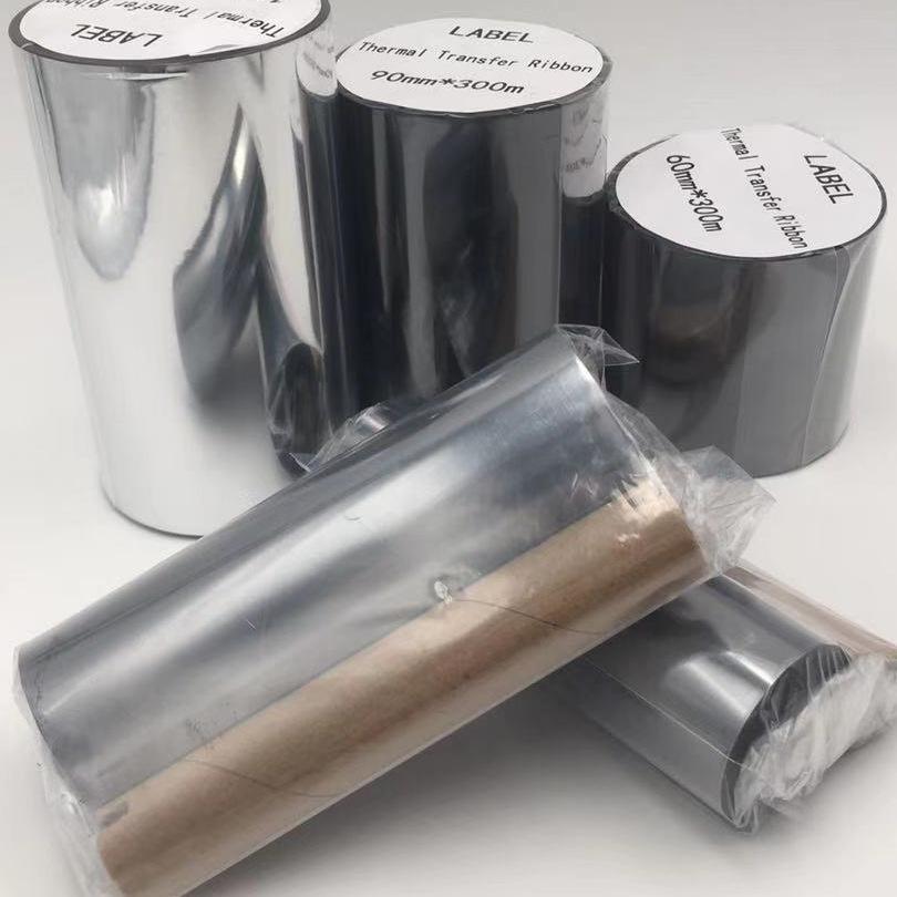 Премиальная восковая черная карбоновая лента 110x300м для самоклеящихся принтеров штрих-кодов