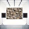 Background Banner with Background Fabric with Simple Stone Wall Themed Party Pattern, Suitable for Exterior and Interior Decoration.