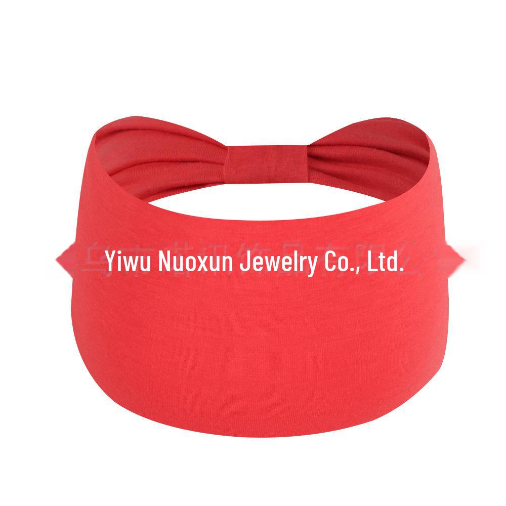 Elastic Wide Side Sports Headband: European & American Style, Sweat-Absorbing, Fashionable Hair Accessories