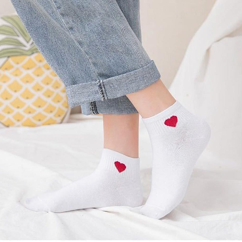 20 Pairs of Heart-shaped Women's Short Socks (white) Casual Socks