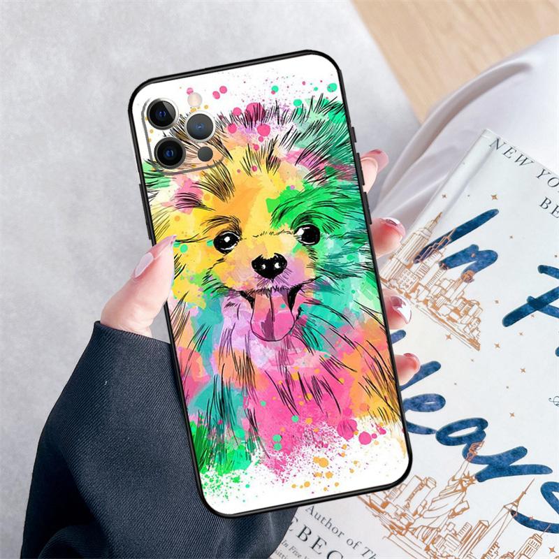 Pomeranian Dog Phone Case For iPhone 16 Pro Max 11 12 13 Mini 14 15 Pro Max 15 16 Plus XR 16e Cover Coque