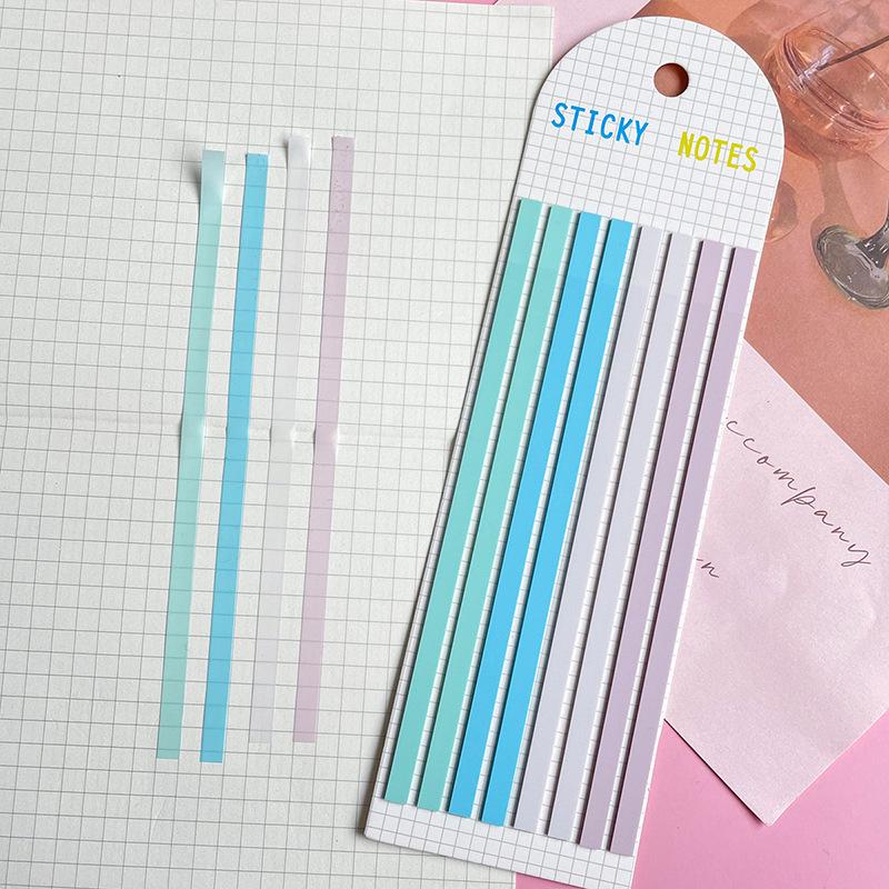 Fluorescent PET Waterproof Sticky Notes, Extra-Thin Long Tabs, 300 Pieces, Convenient Key Point Markers.