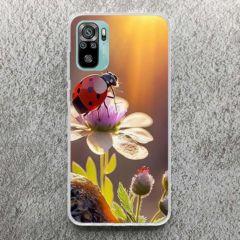 Insect Seven-Star ladybug Print Soft Case for Xiaomi Redmi Note 14 13 12S 11S Phone Shell 10 Pro Plus 11E 11T 12 11 10S 5G Cover
