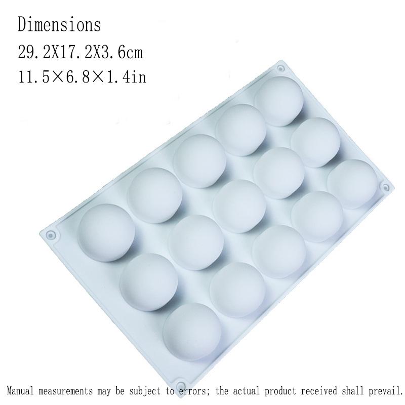 Round Spherical Mousse Mooncake Silicone Mold Round Ice Hockey Chocolate Small Round Ball