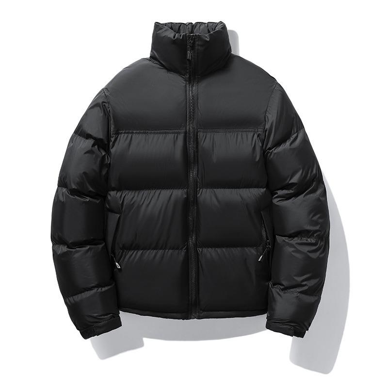 New Color-inserted Cold-proof Cotton-padded Clothes Trendy Couple Jackets Fashionable Blue Thickened Warm Short Cotton-padded Clothes
