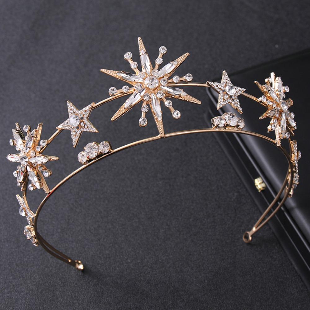 

Elegant Vintage Temperament Rhinestone Tiara Wedding Hair Accessories Bride Crown Crystal Crown