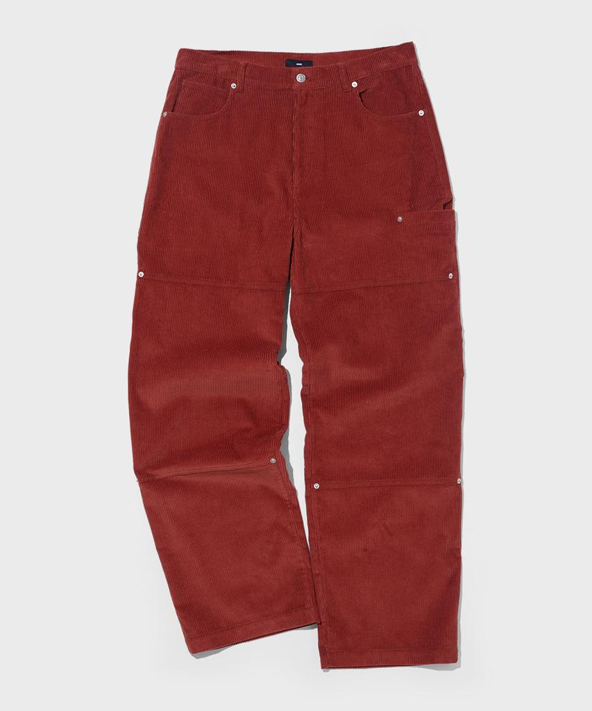 WMC Corduroy Rivet Work Pants_Brick