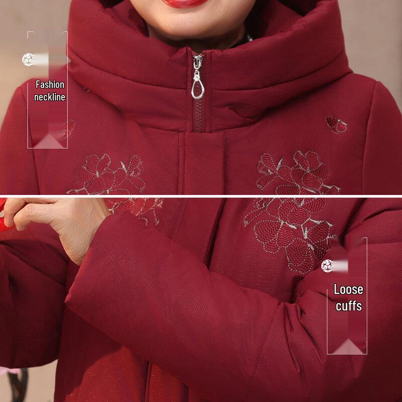 YUZHAOLIN Women's Plus Velvet Winter Padded Jacket