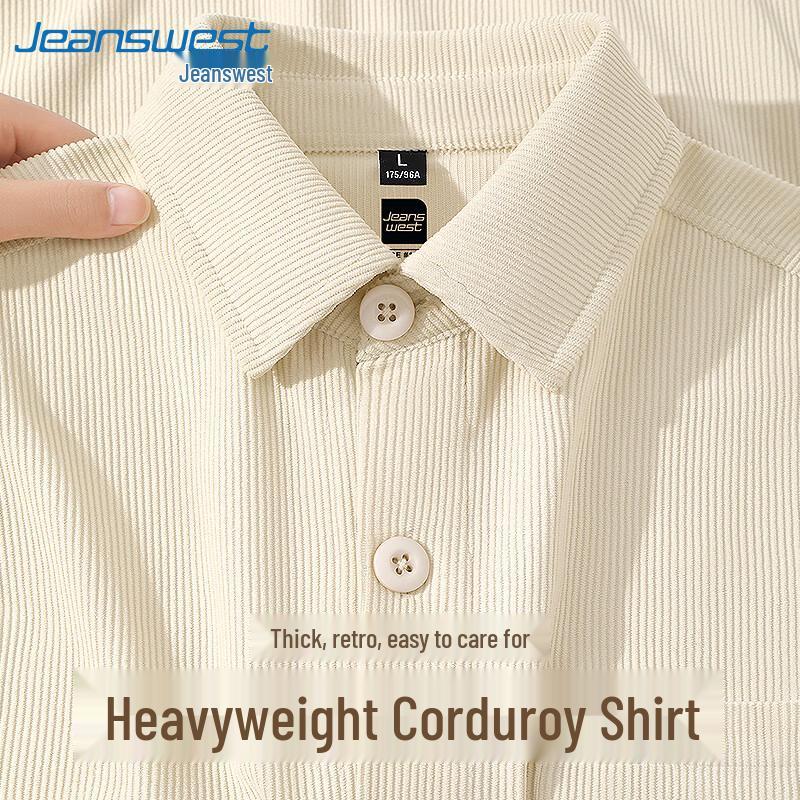 Джинсовая рубашка-overshirt унисекс Jeanswest 2025 Весна, вельвет L