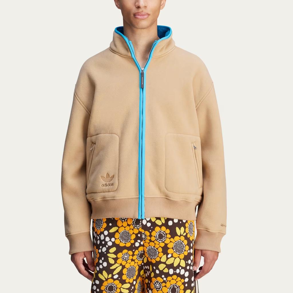adidas x Wales Bonner Fleece Jacket Cardboard Unisex Outerwear Tan JJ2937