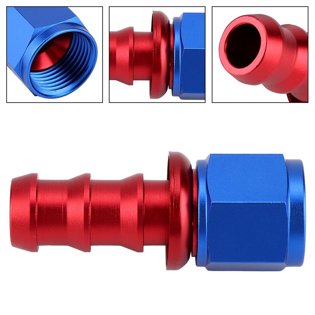 AN10 Straight 45 90 180 Degree Push On Twist Lock Oil Gas Fuel Line Hose End Male Fitting(Straight)