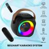 Haomuren Tragbare Karaoke-Maschine mit kabellosem 1 oder 2 Mikrofon, Mini-Bluetooth-Lautsprecher für Kinder, Singen, Familienfeier, Geschenk