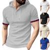 Men's Plus Size Hooded Short-Sleeve Casual Sports Top