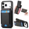 For iPhone 17 Pro Case with Card Holder Kickstand Leather Back Cover