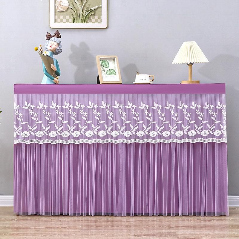 Translucent Cabinet Curtain Embroidered Lace Living Room Partition Kitchen Cabinet Dust Cover Multifunctional Home Decoration