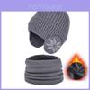 Conjunto de Gorro de Tricô de Inverno e Cachecol com Proteção para Ouvidos à Prova de Vento para Mulheres e Homens