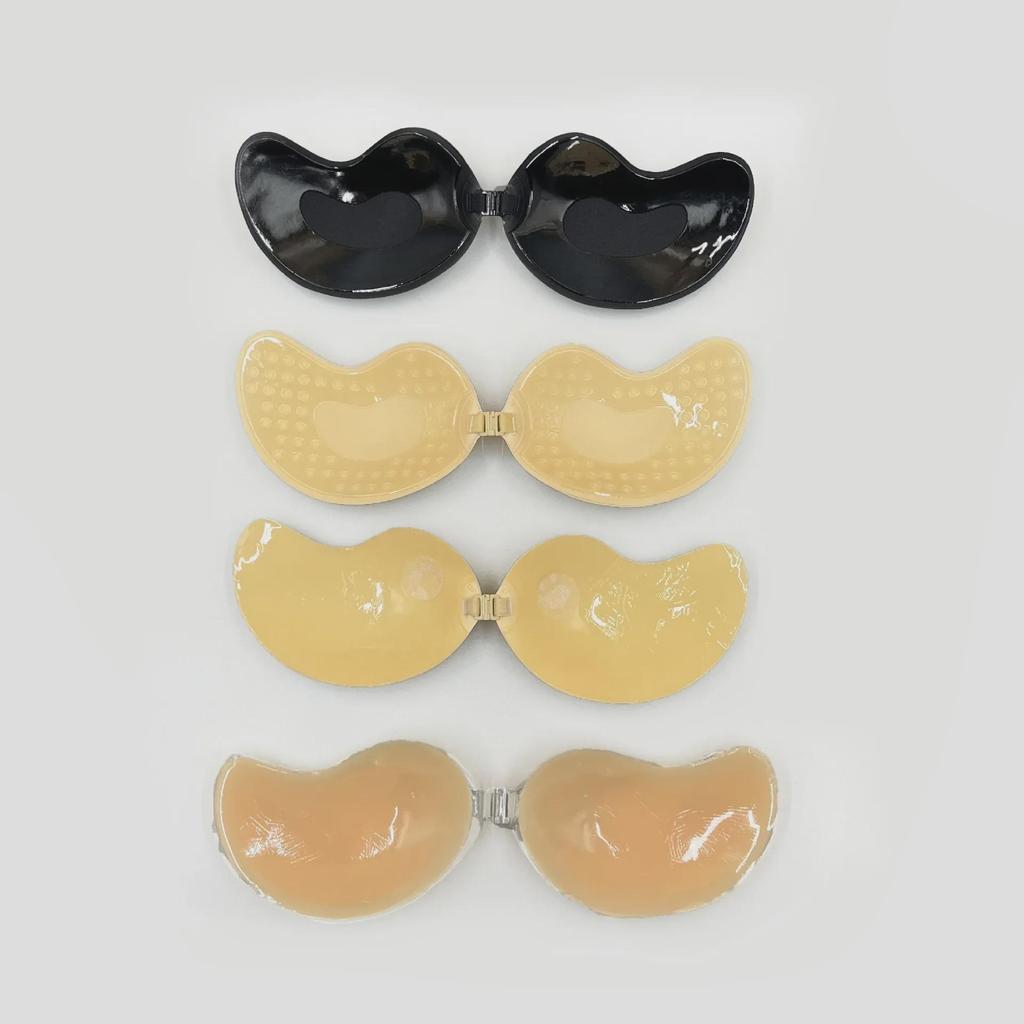 Silikonové push-up nálepky na bradavky: Bezramínková, Neviditelná Krytka Bradavek pro Malá Prsa, Ideální pro Svatební Šaty.