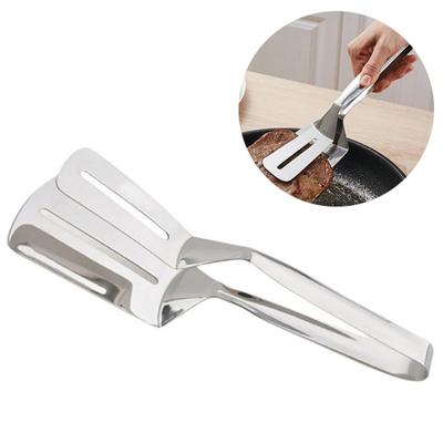 Paslanmaz Çelik Yemek Maşası Kürek Spatula Ekmek Et Sebze Kelepçesi BARBEKÜ Klipsi