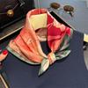 Brand 100% Natural Silk Scarf Women Neck Foulard Square Headband Scarves Bandana Fashion Hijab Print Poncho Scarves Pashmina