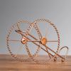 Iron Wheels Design Wine Holder Rose Gold Wine Bottles Stand Creative Red Wine Rack  Kitchen