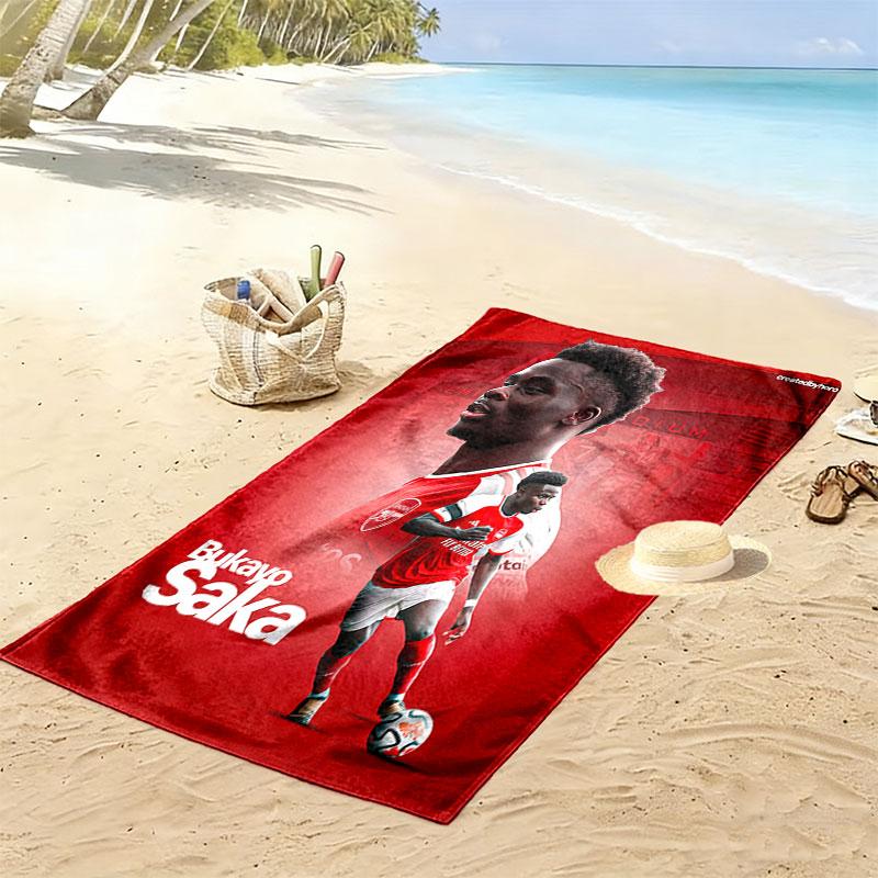 Bukayo Saka Legend Beach Towel, Large Soft Quick Dry Towel for Beach Camping Swimming