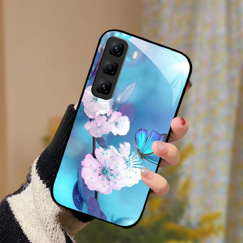 For Infinix Hot 60 Pro Plus 60i Case Tempered Glass Phone Cover Lens Protection Protection Case For Infinix Hot60 Pro 60Pro Capa